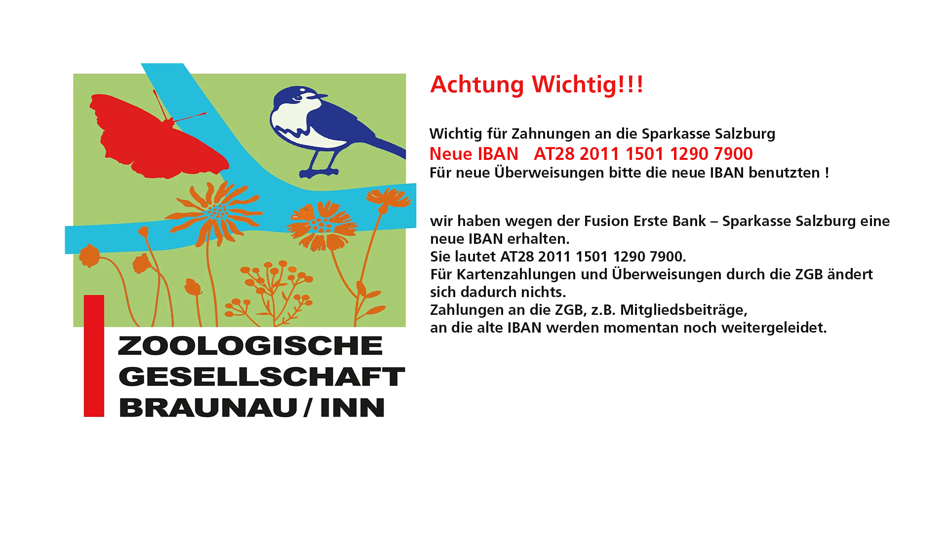 Neue IBAN für Sparkasse Salzburg