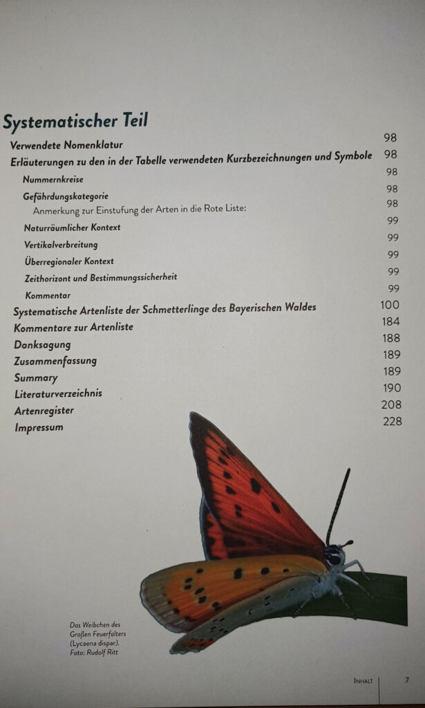 Die Schmetterlinge des Bayerischen Wald Nationalpark Bayerischer Wald